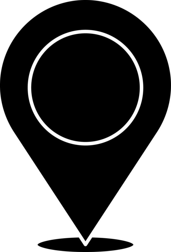 Glyph Style Location Pin Icon Or Symbol. vector
