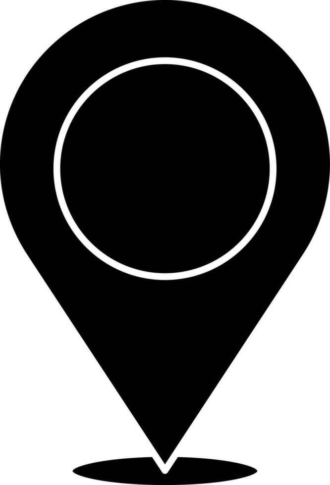 Glyph Style Location Pin Icon Or Symbol. vector