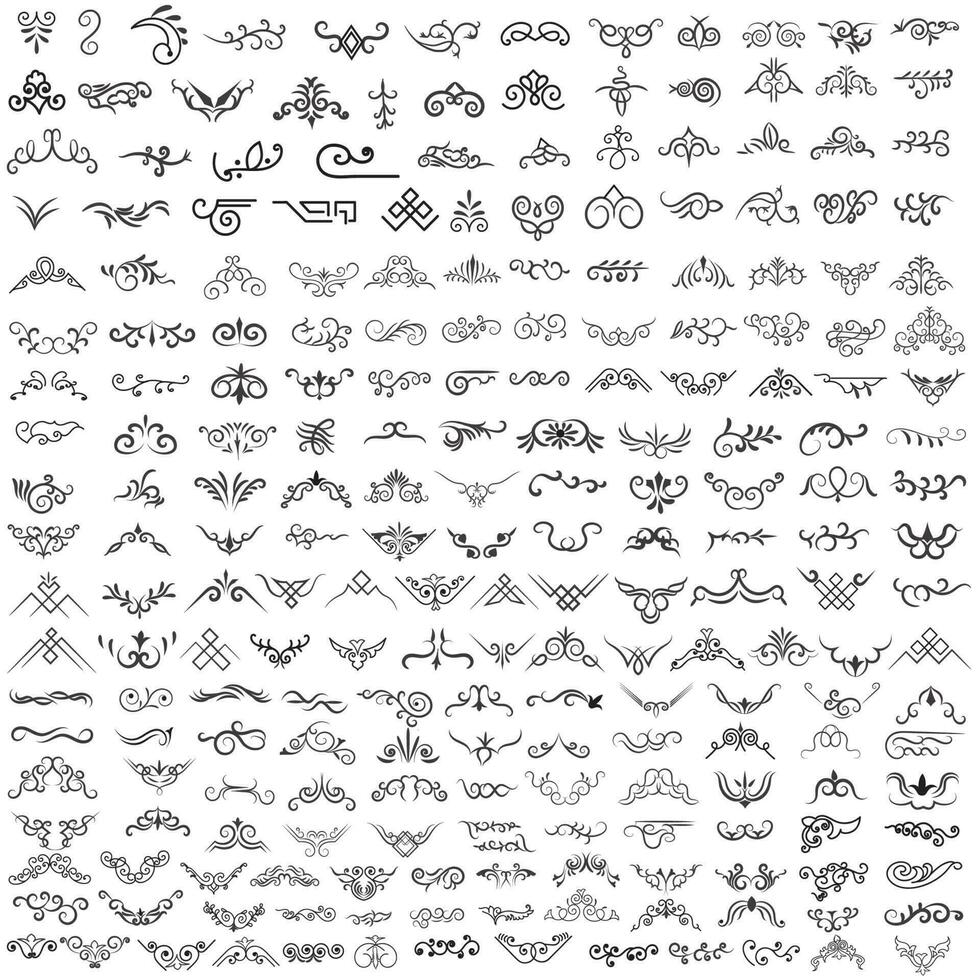 Vector illustration graphic elements for design, Swirl elements decorative illustration