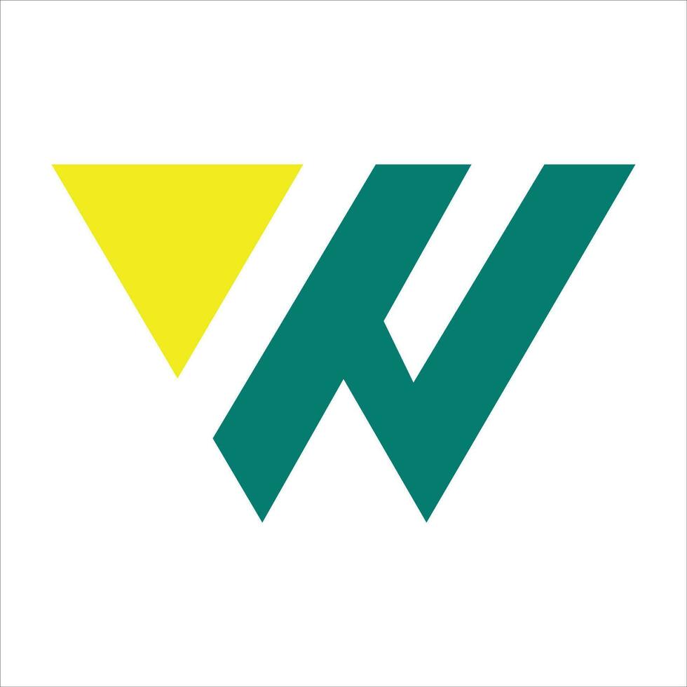 W letter logo design and vector