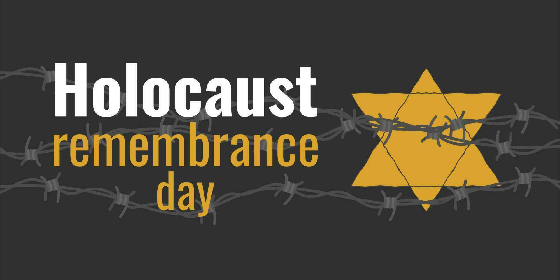 Memorial Day of the Genocide Jewish People. vector