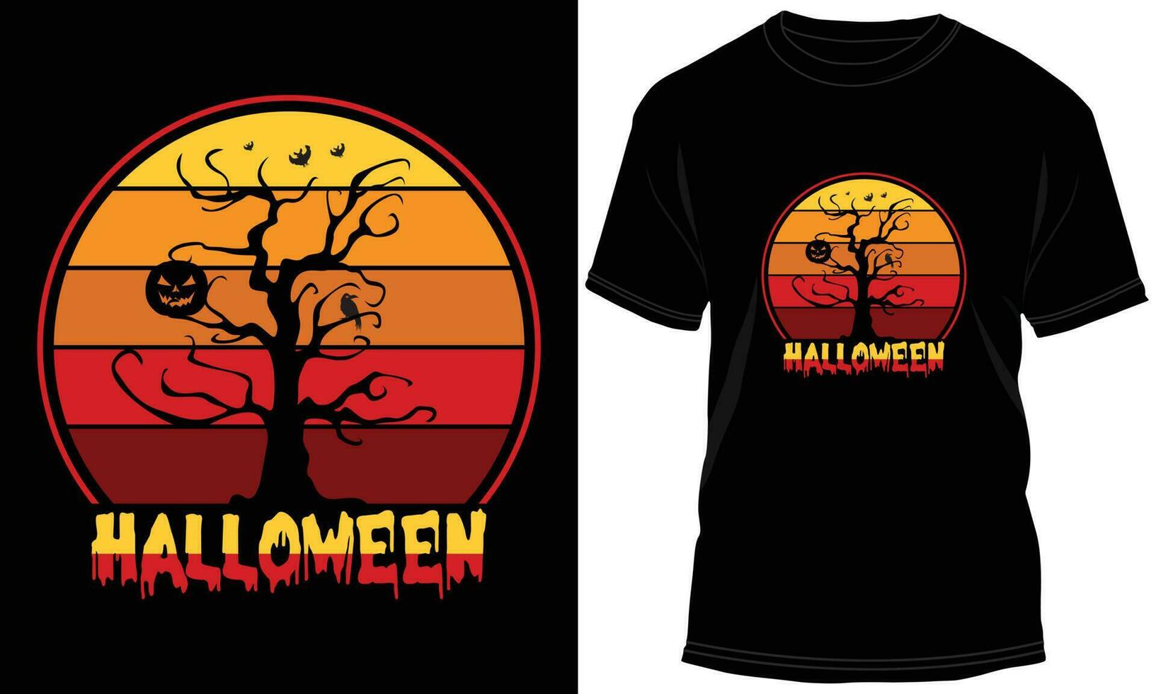 Halloween T-shirt design vector