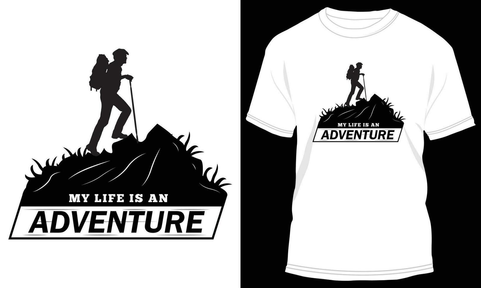 Mountain Adventure T-shirt Design vector