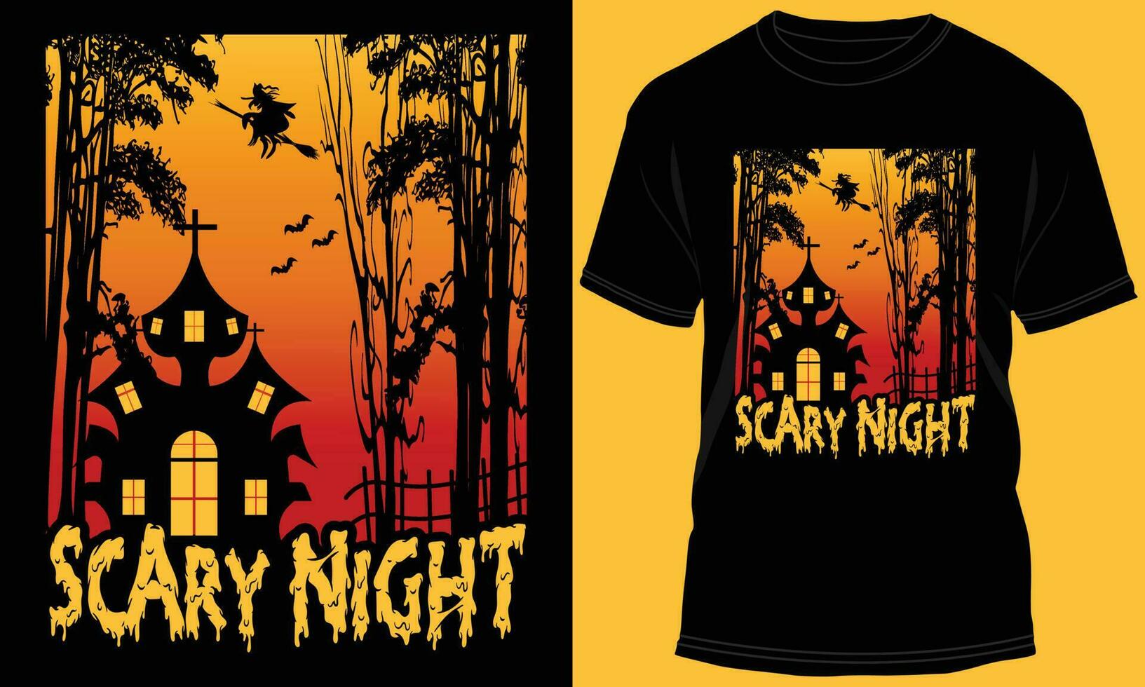 Halloween T-shirt design vector