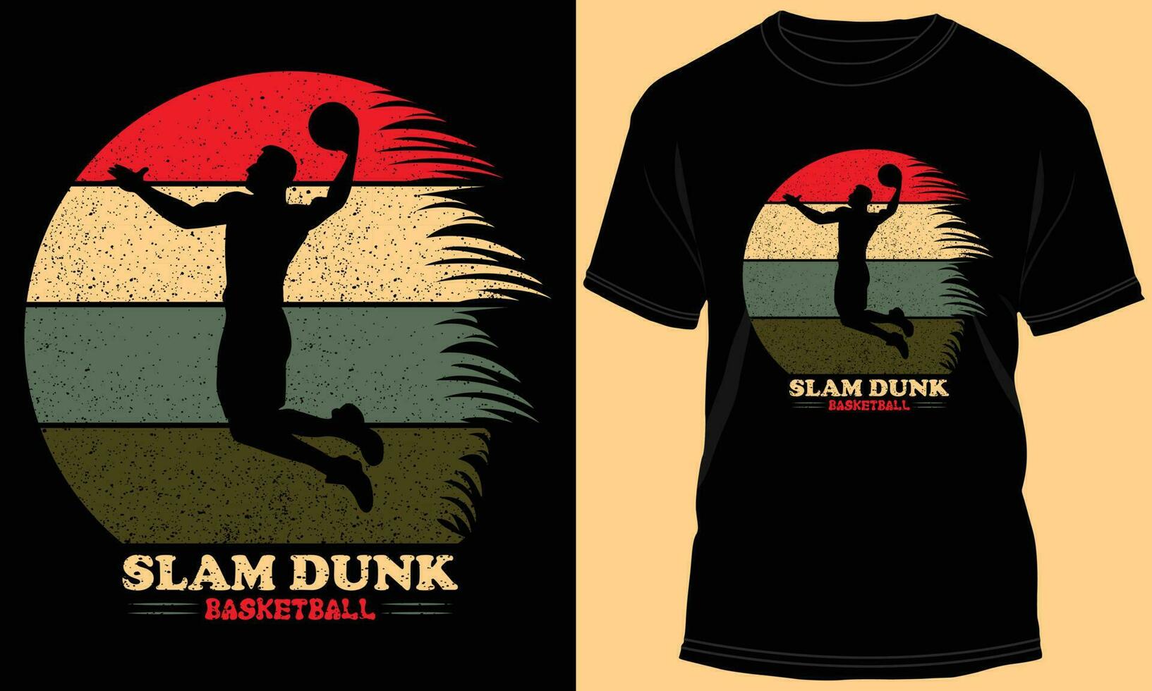 Slam Dunk Baseball T-shirt Design vector