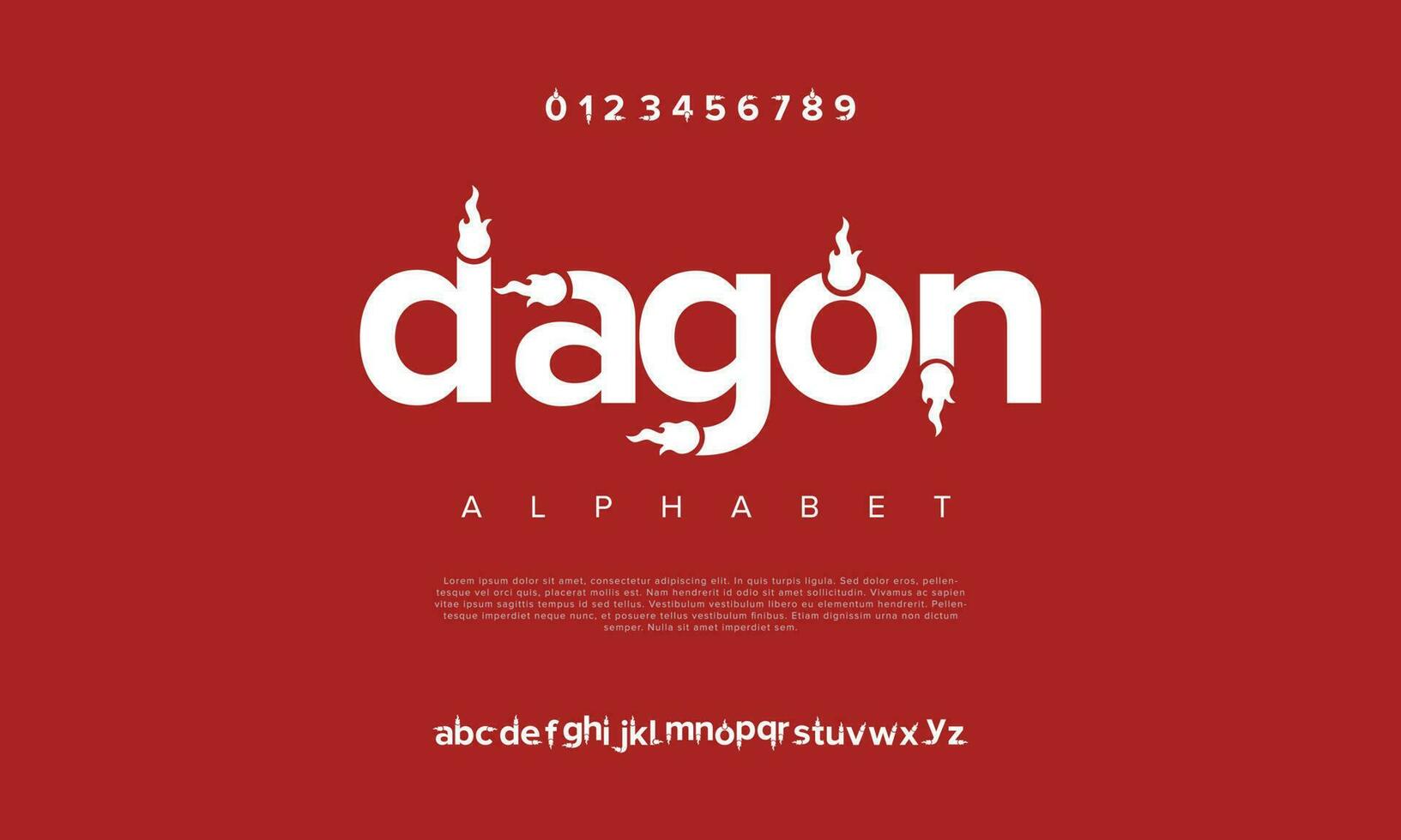 Dagon abstract digital technology logo font alphabet. Minimal modern urban fonts for logo, brand etc. Typography typeface uppercase lowercase and number. vector illustration