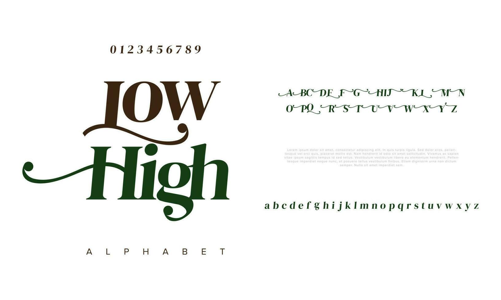 Low high simple elegant alphabet letters font and number. Classic Lettering Minimal Fashion Designs. Typography modern serif fonts decorative vintage design concept. vector illustration