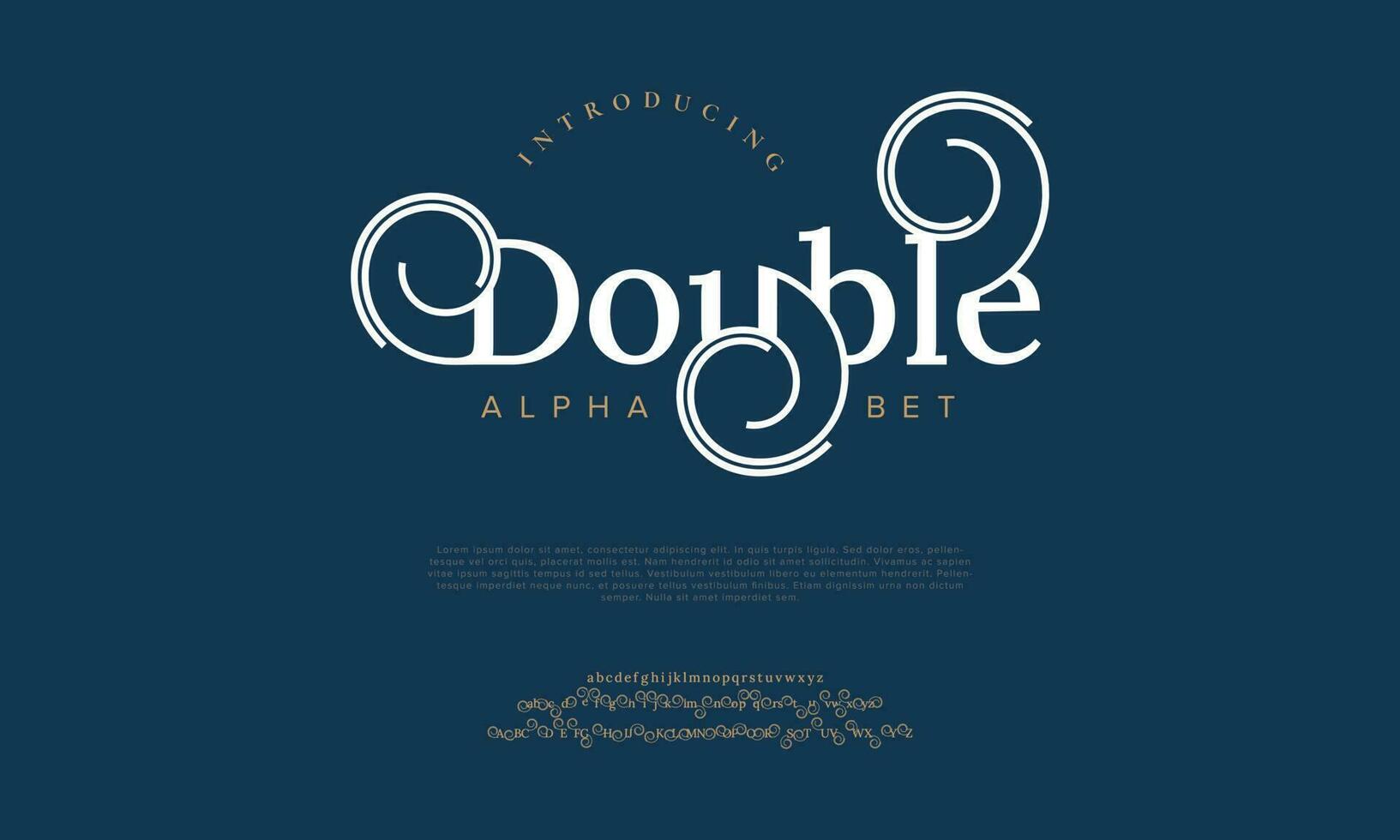 doble elegante alfabeto letras fuente y número. clásico letras mínimo Moda diseños tipografía moderno serif fuentes decorativo Clásico diseño concepto. vector ilustración