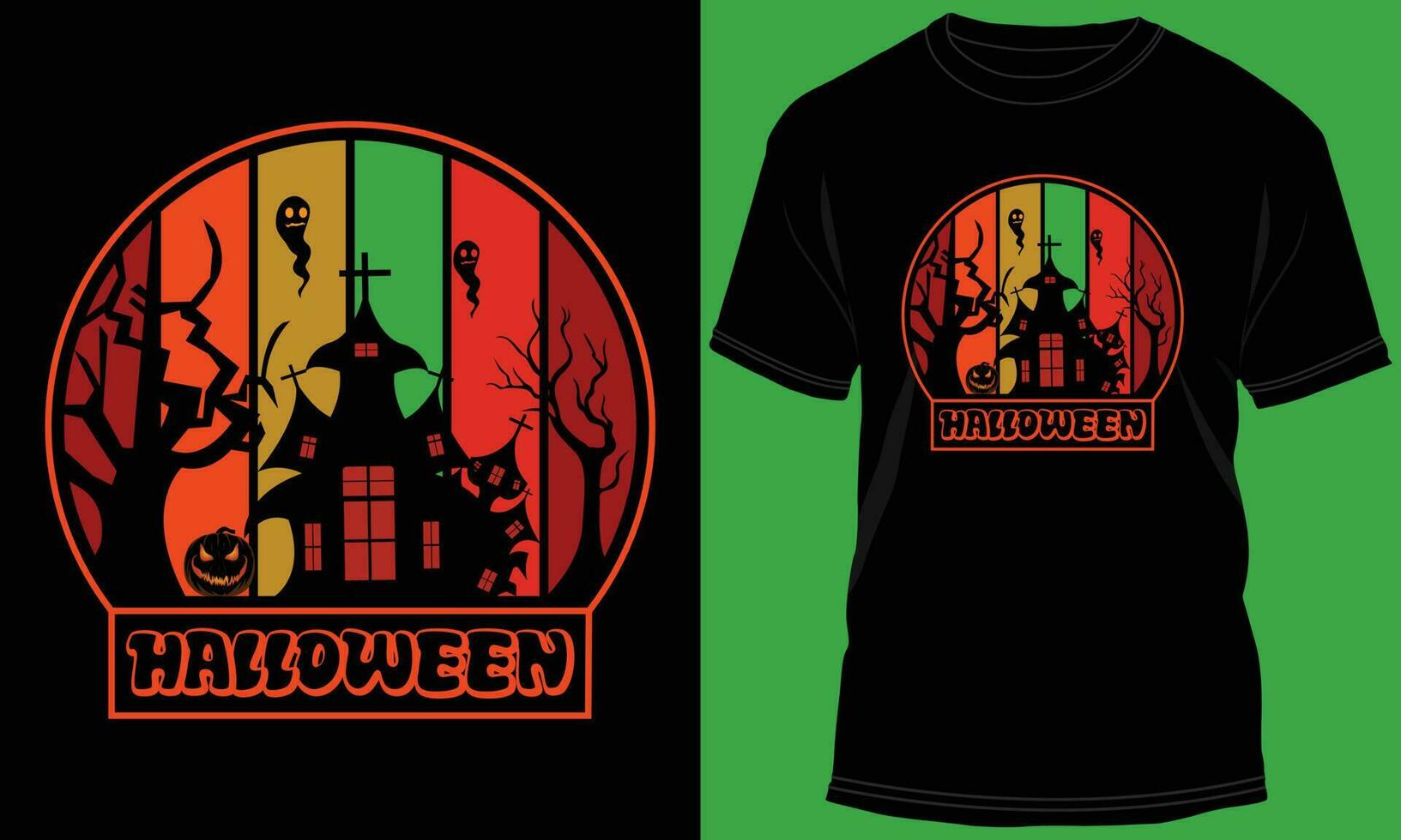 Halloween T-shirt Design vector