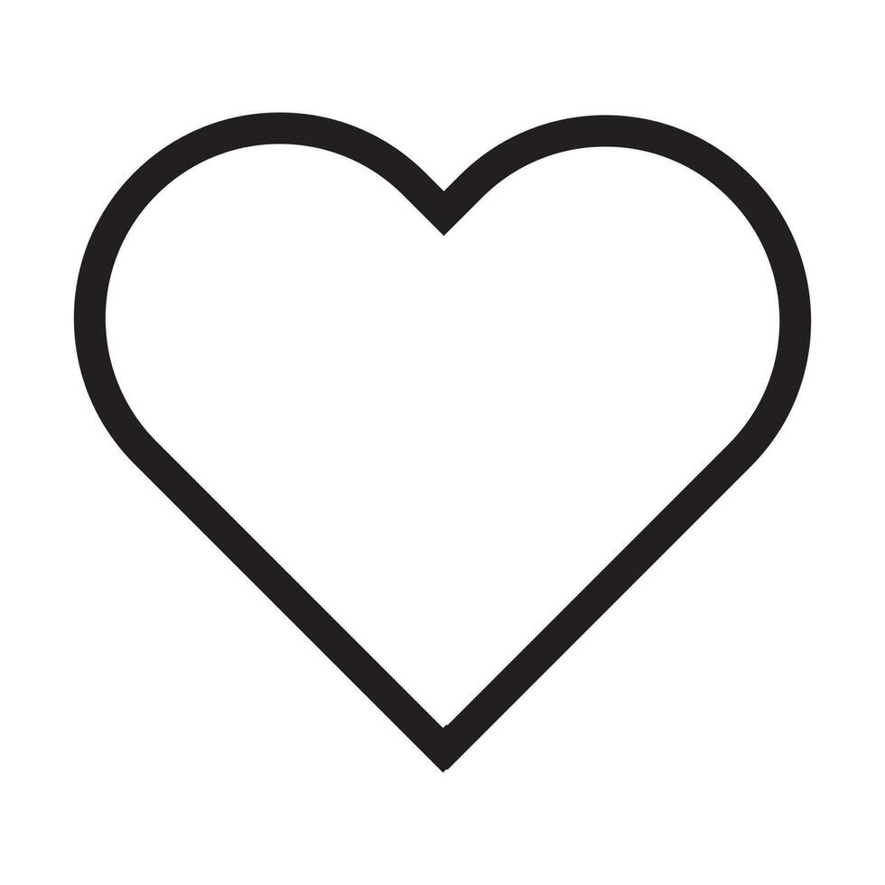 corazón plano estilo icono vector amor símbolo San Valentín día aislado en blanco antecedentes ilustración
