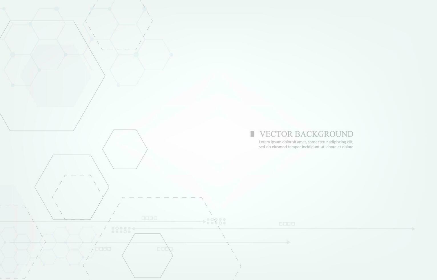 white technology vector background.geometric hexagon shape.computer network