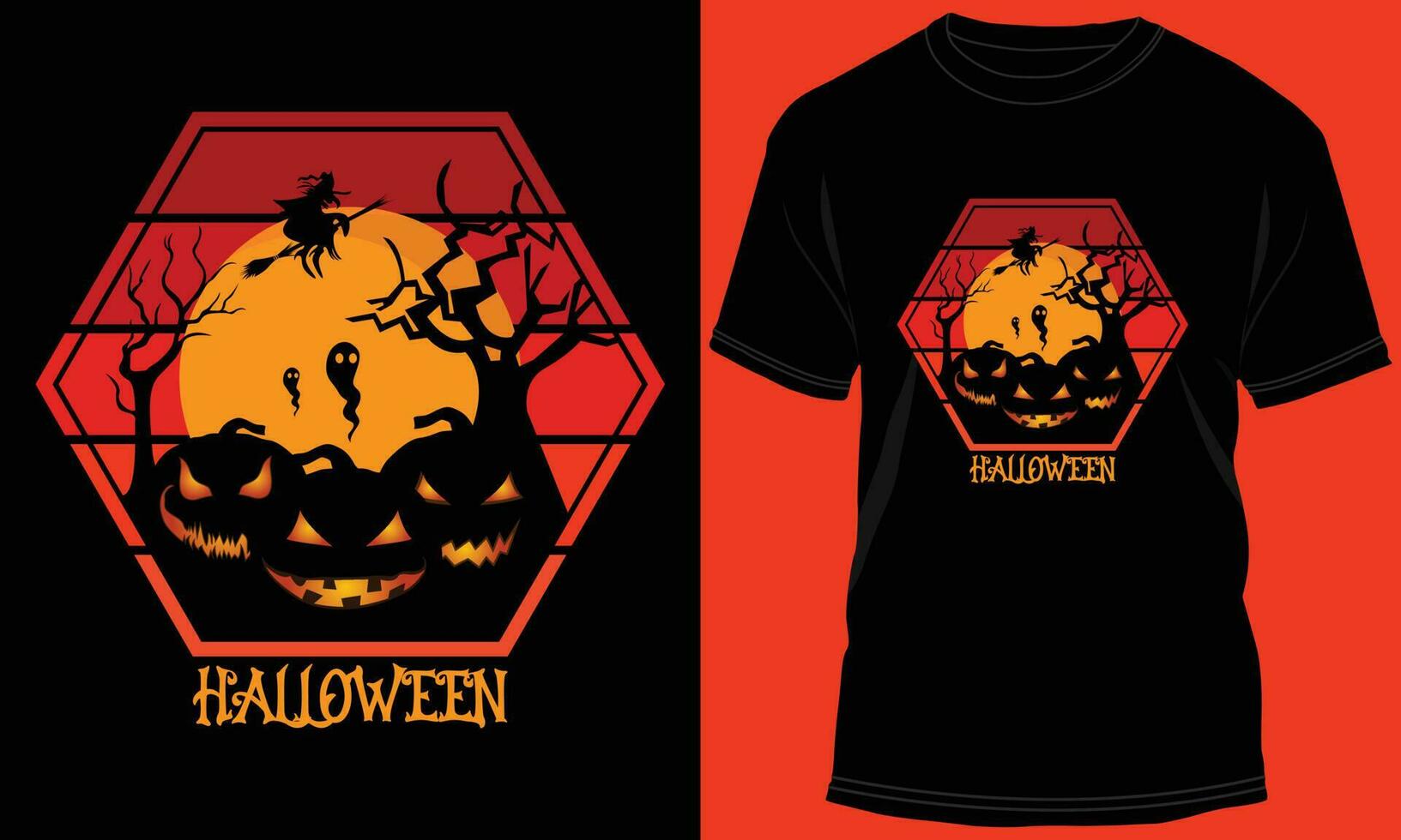 Halloween T-shirt design vector