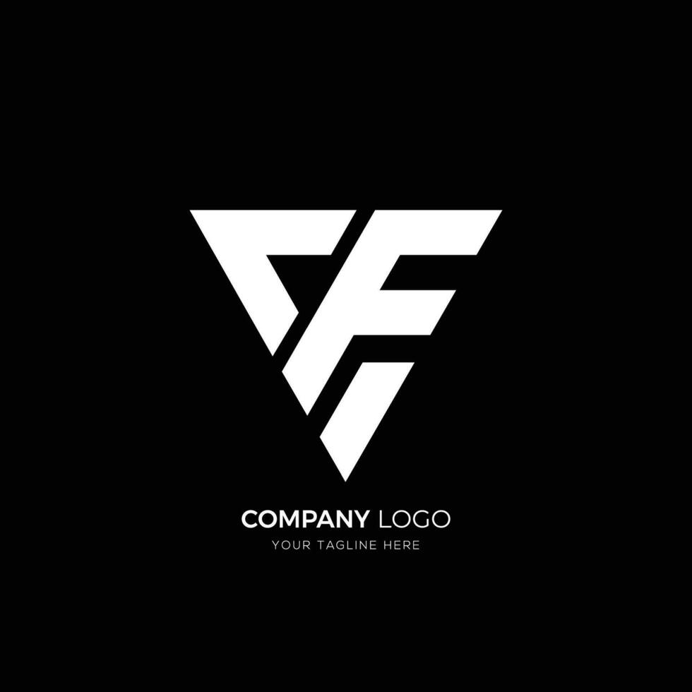 CF letter logo vector template