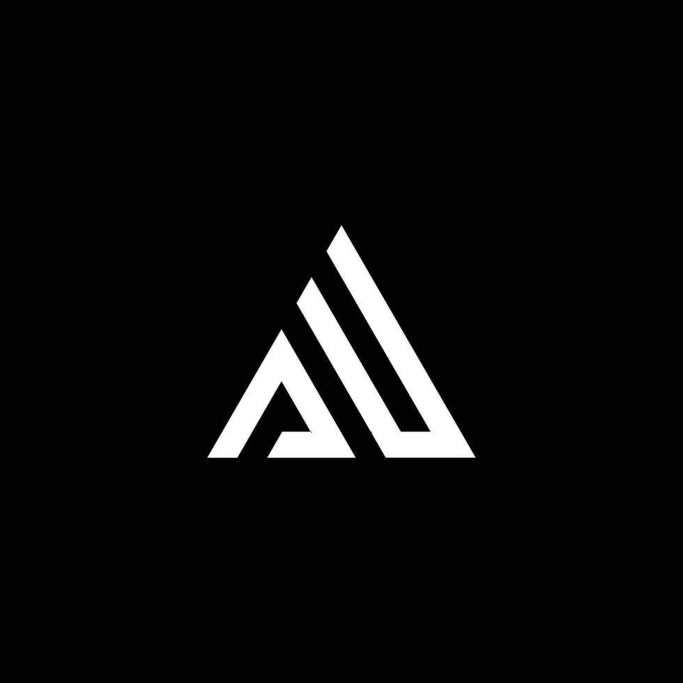AU initial logo vector triangle