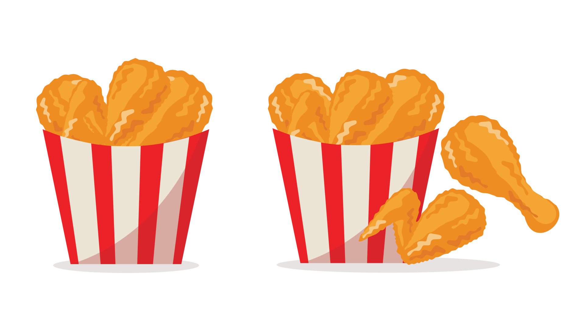 fried chicken fast food vector illustration 24222015 Vector Art at Vecteezy