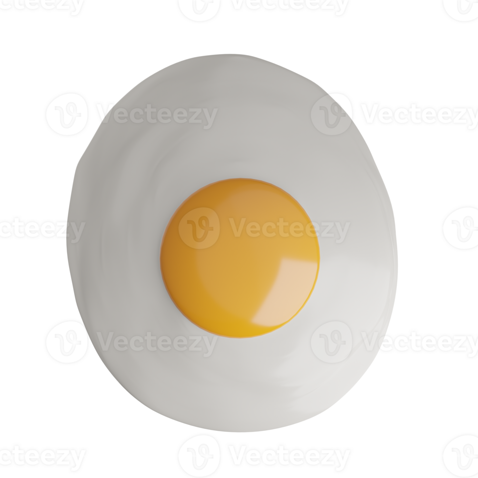 a fried egg 3d object  for easter sunday png