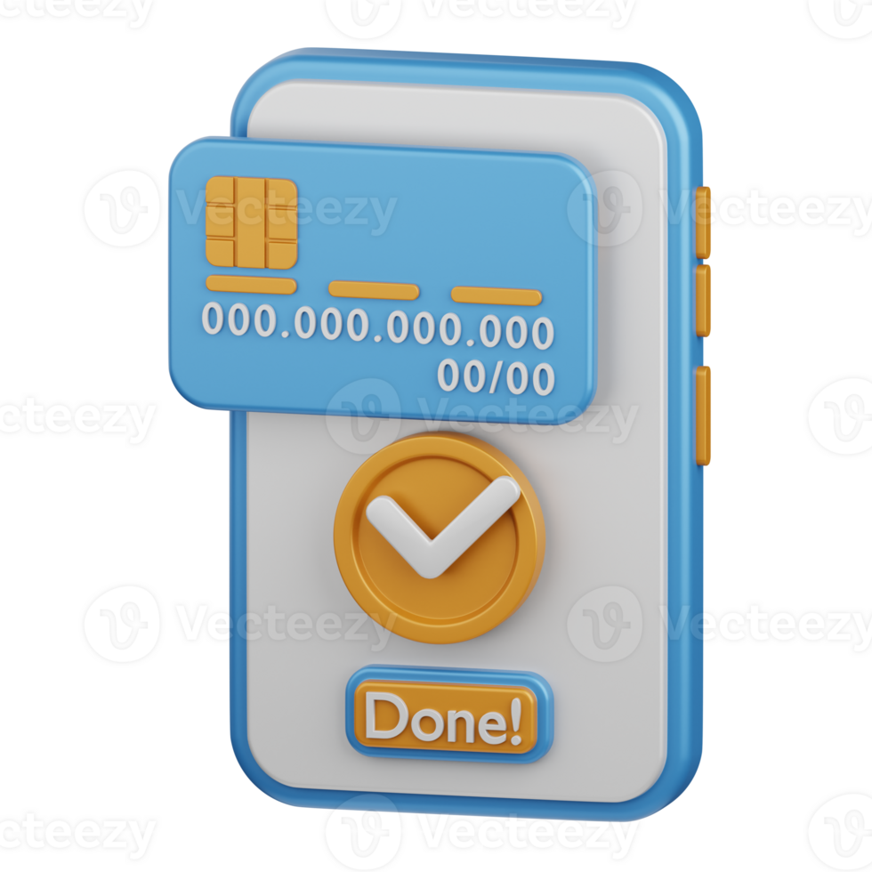 3d rendering mobile payment isolated useful for business, payment, money and transaction design png