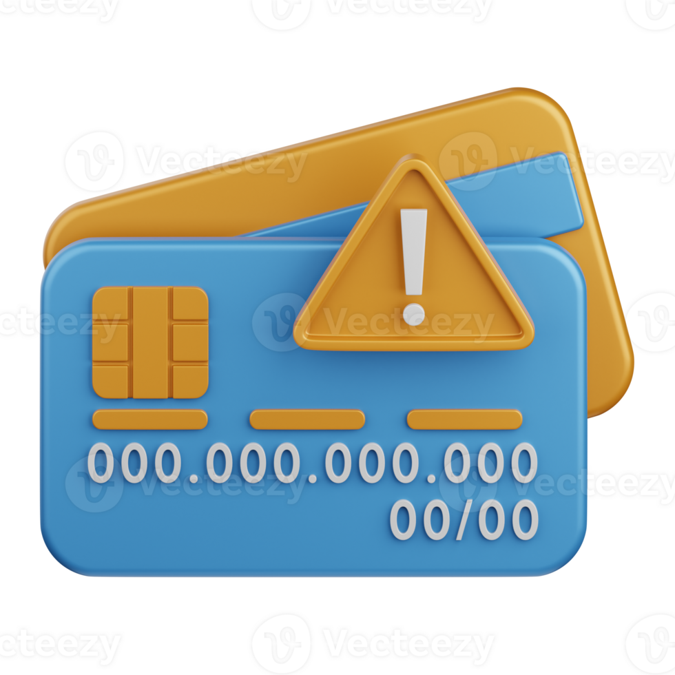 3d rendering payment error isolated useful for payment, money and transaction design element png