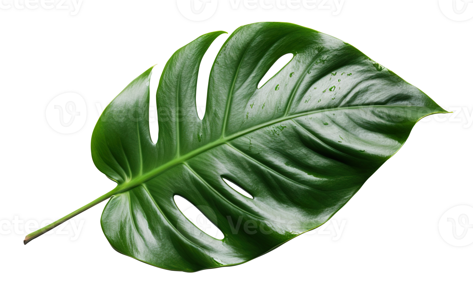 Beautiful and photorealistic monstera leaf on transparent background, as . Close-up view. Exotic plant. Cut out graphic design element. . png