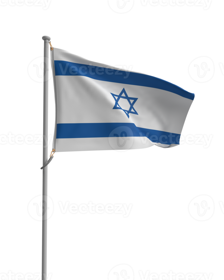 Israel stjärna blå flagga vit Färg vinka Land nationell Lycklig firande festival muslim rosh hashanah israeli jude shofar torah tro religiös ritual jerusalem hanukkah bön yom kippur.3d framställa png