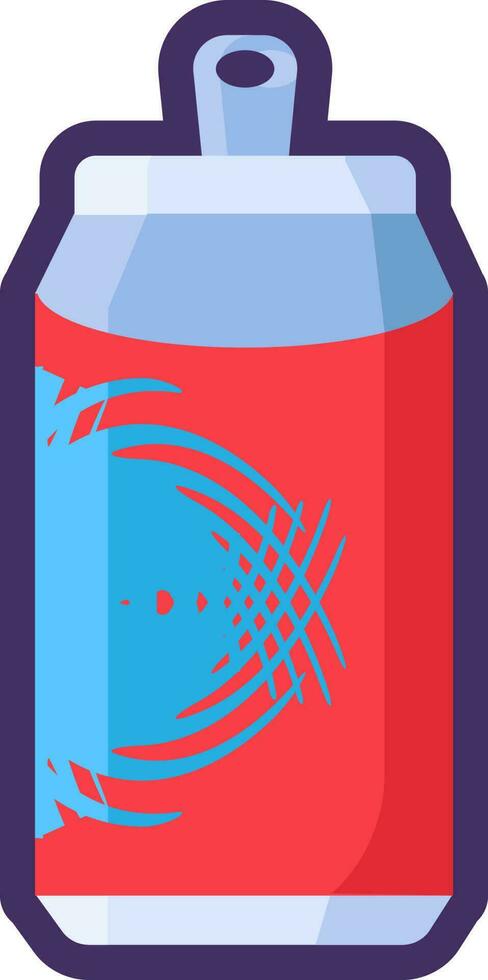 Flat Outline Metal Waste Little Aluminum Can Icon vector