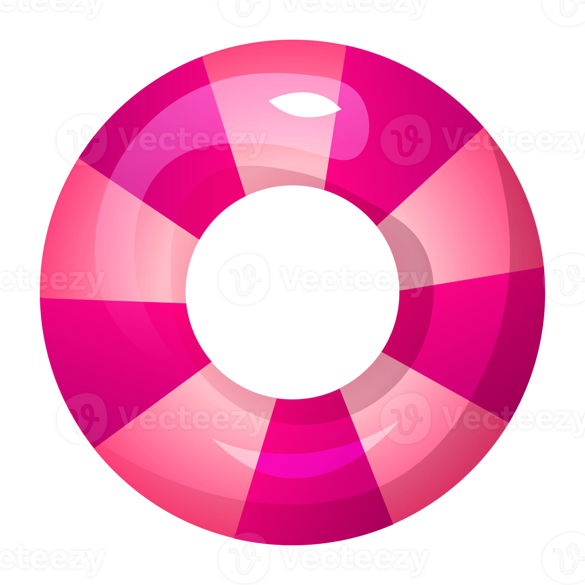 Pink rubber swim rings for water floating. Swimming circle lifesaver