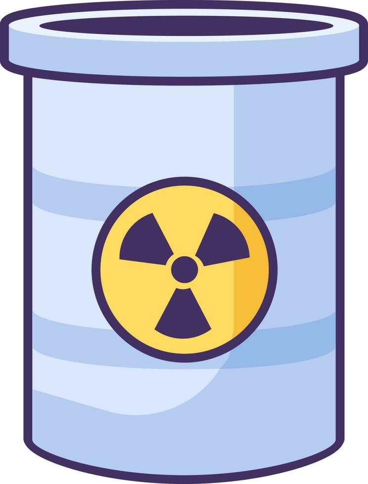 Flat Outline Hazardous Waste Radioactive Material vector