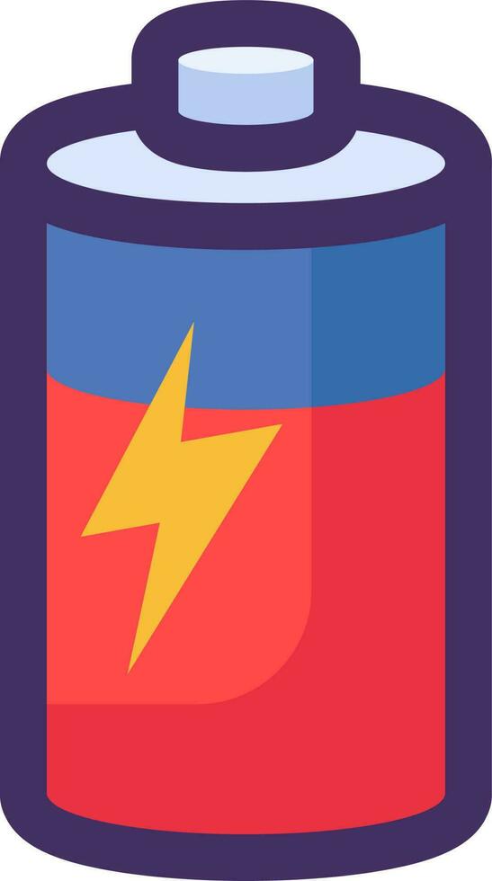 Flat Outline Hazardous Waste Battery Big vector