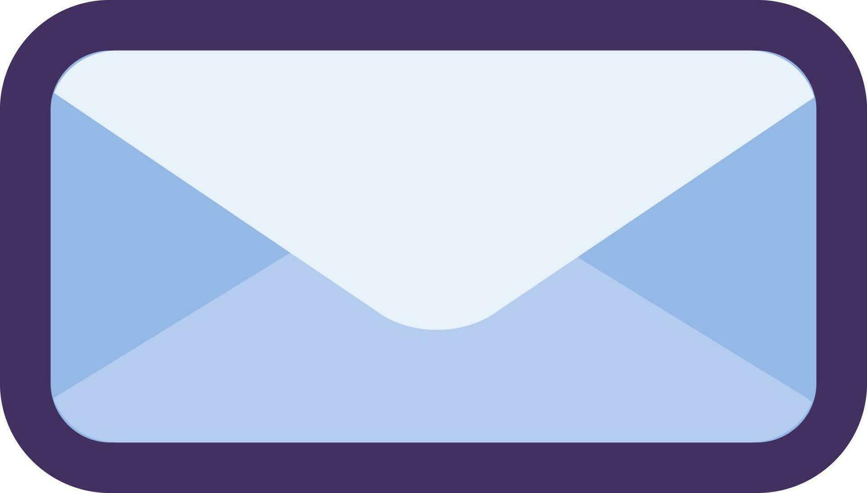 Flat Outline Mail Envelope Icon vector