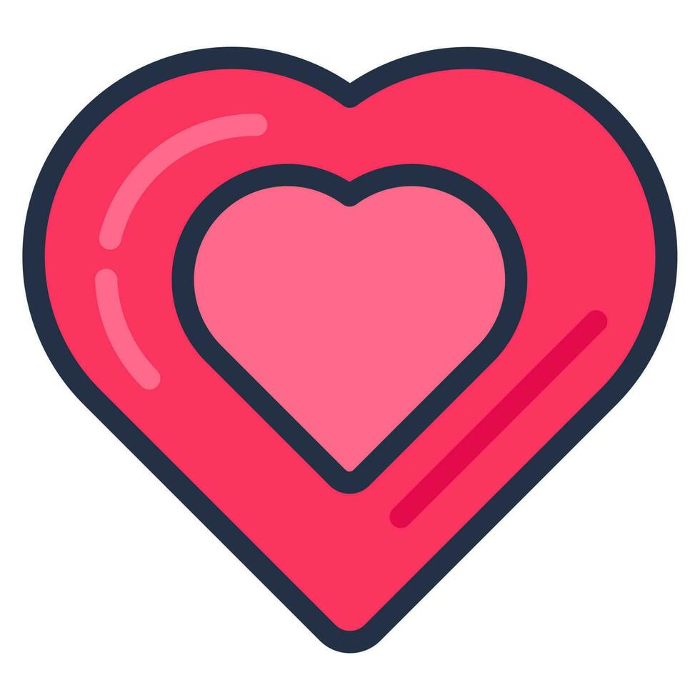 Online Business Heart Outline Stroke Icon vector