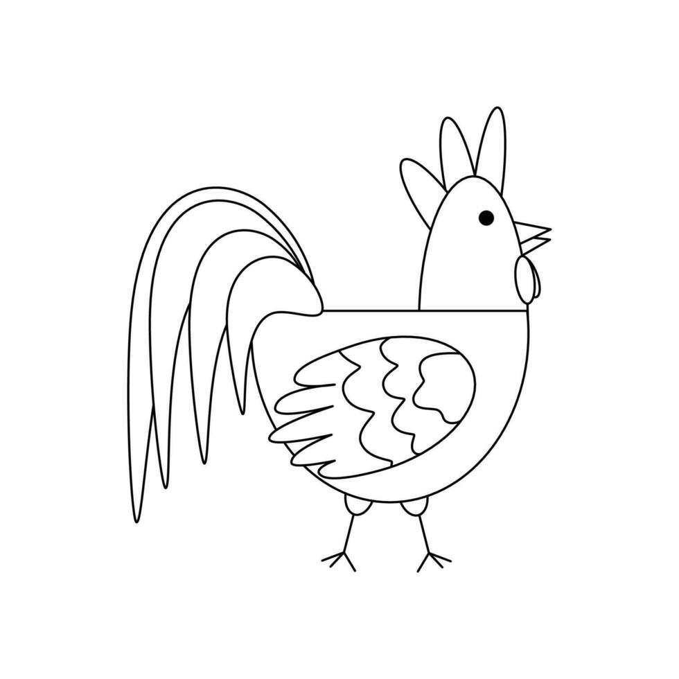 gallo, pájaro. ucranio simbolos vector