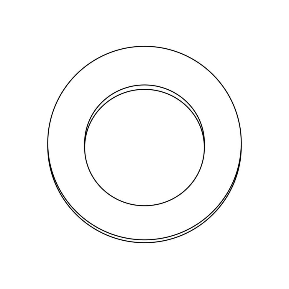 Plate, dishes. Ukrainian symbols. vector