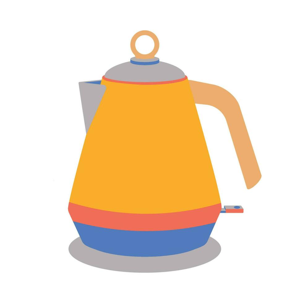 Dishes. An electric kettle. vector