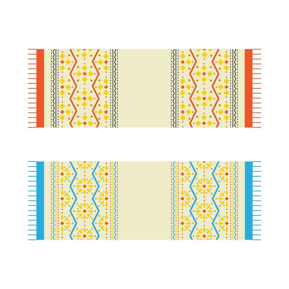 Towels with embroidery. Ukrainian symbols. vector