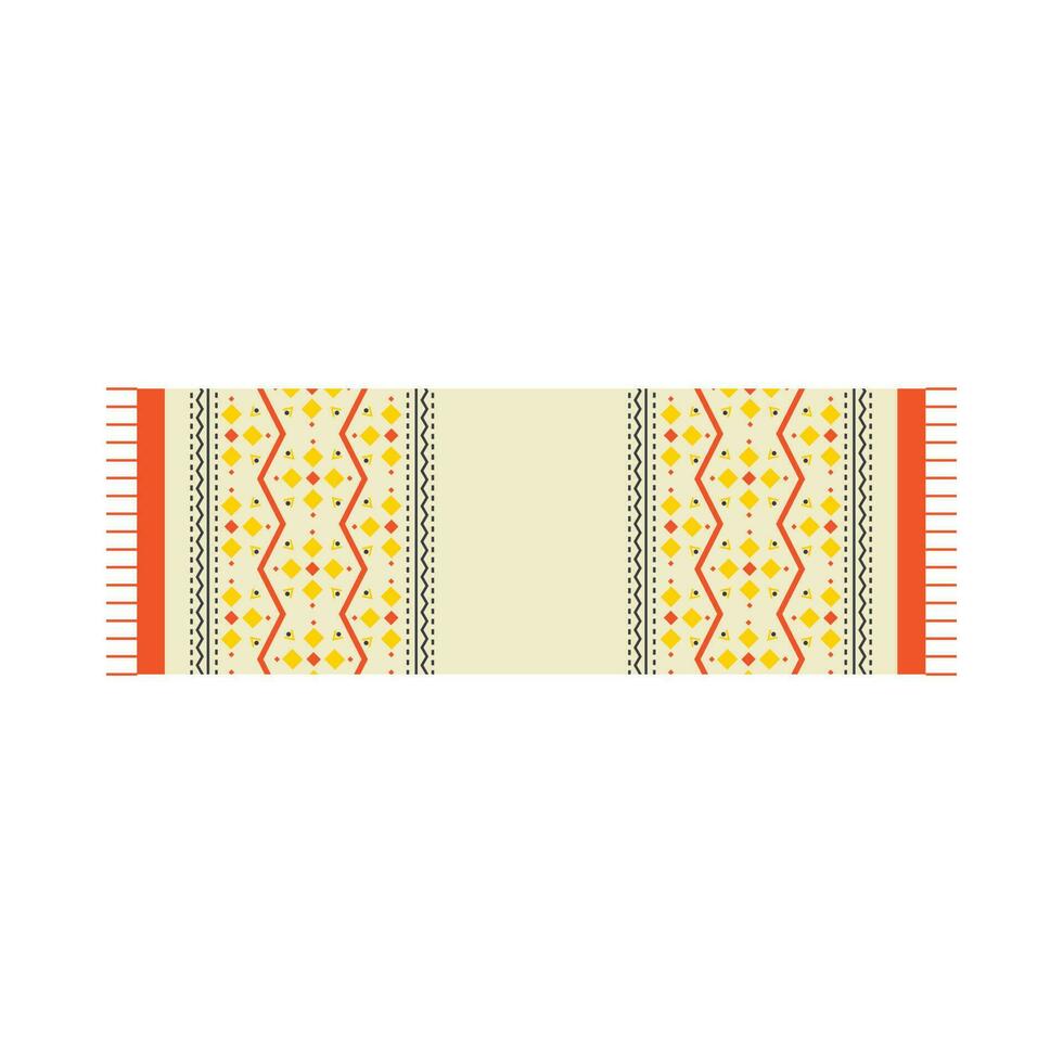 Towel with embroidery. Ukrainian symbols. vector
