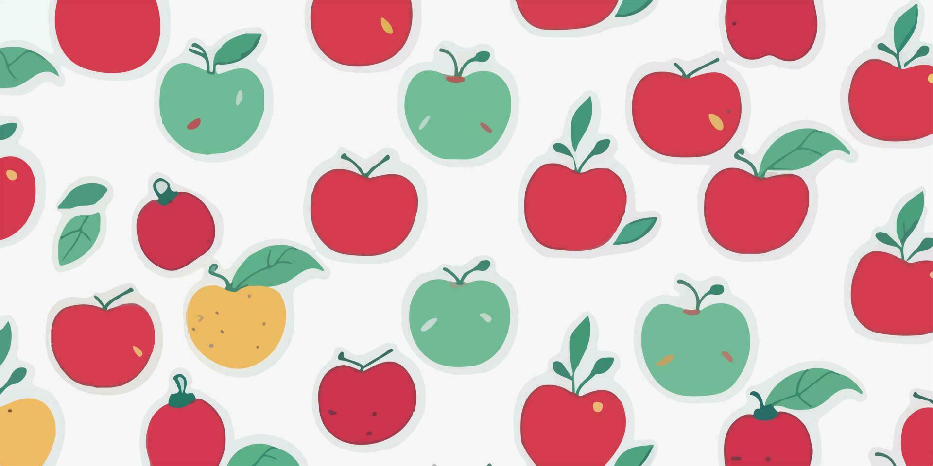 de la naturaleza deleitar, manzana patrones con de inspiración botánica antecedentes vector