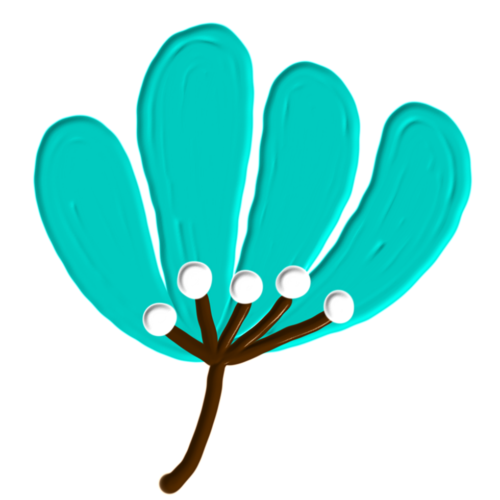 hand drawn painterly flower png
