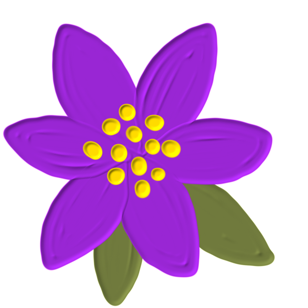 hand drawn painterly flower 24223321 PNG
