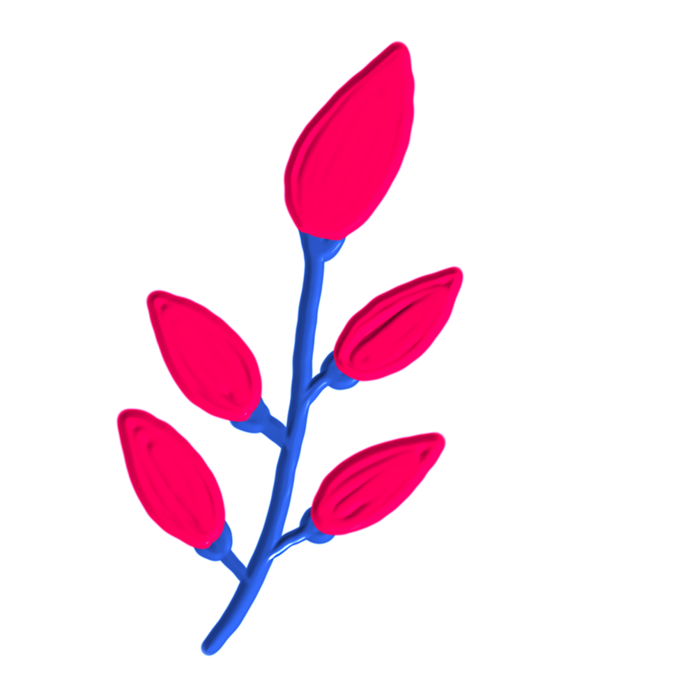 hand drawn painterly flower png