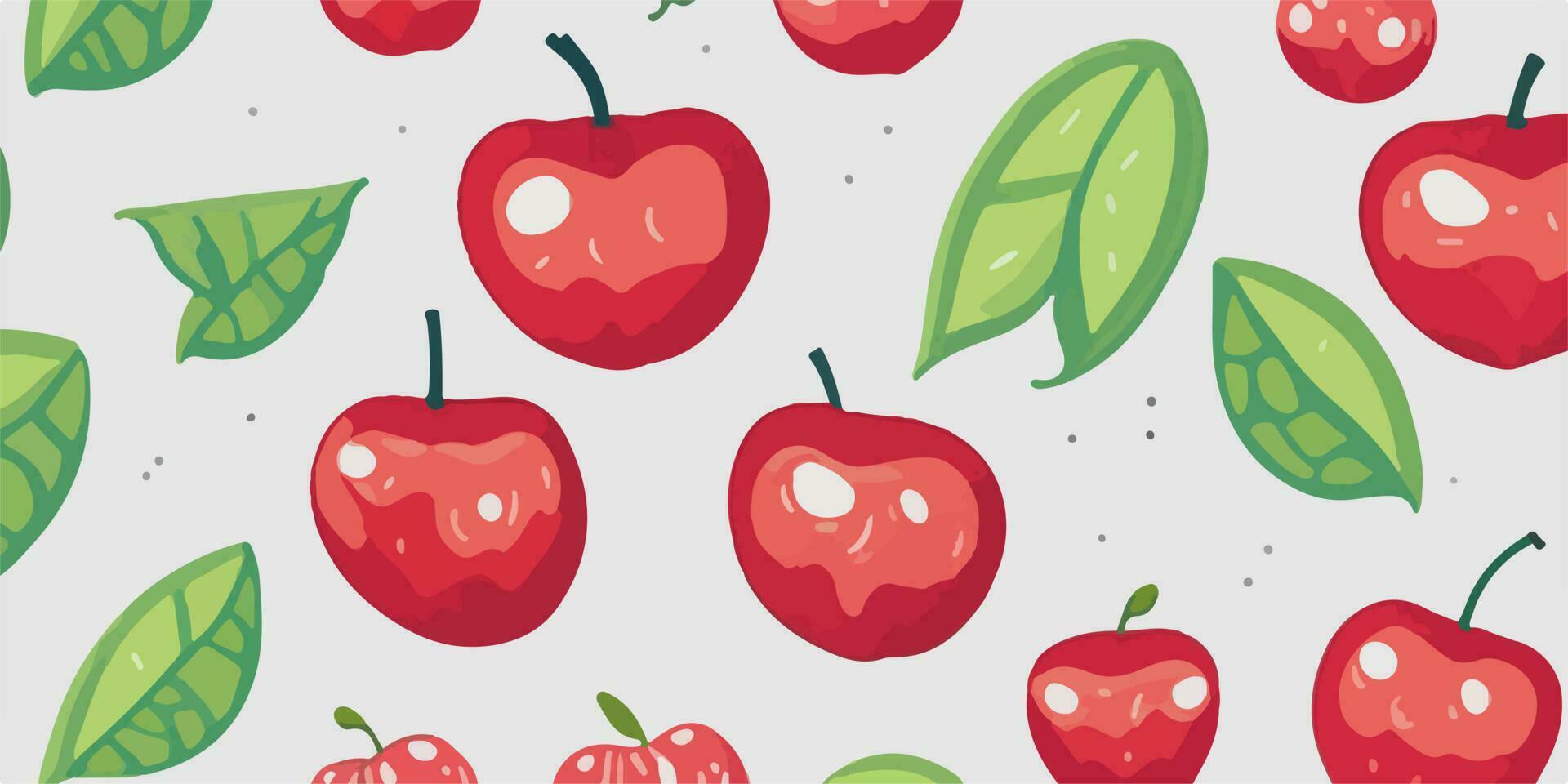 Vector Illustration, Apple Pattern Collection with Floral Backgrounds