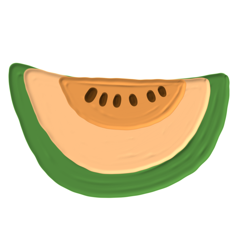 hand drawn painterly fruits png