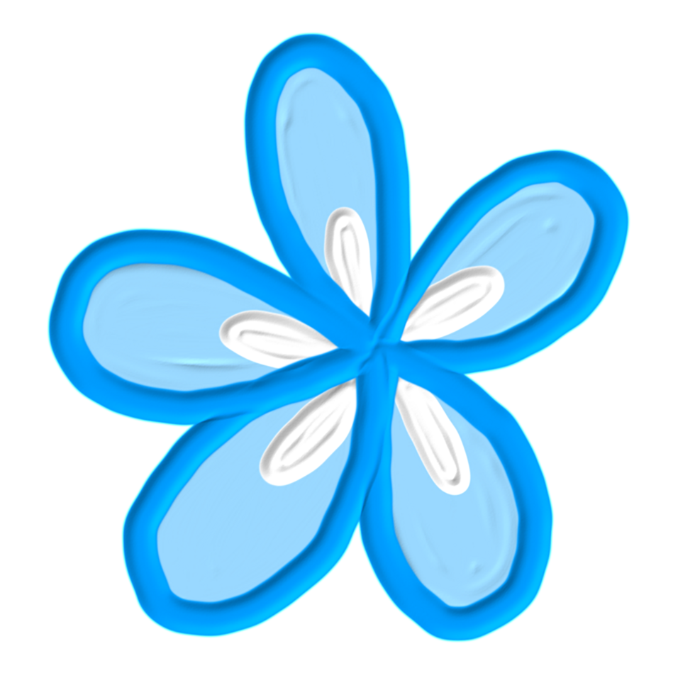 hand drawn painterly flower png