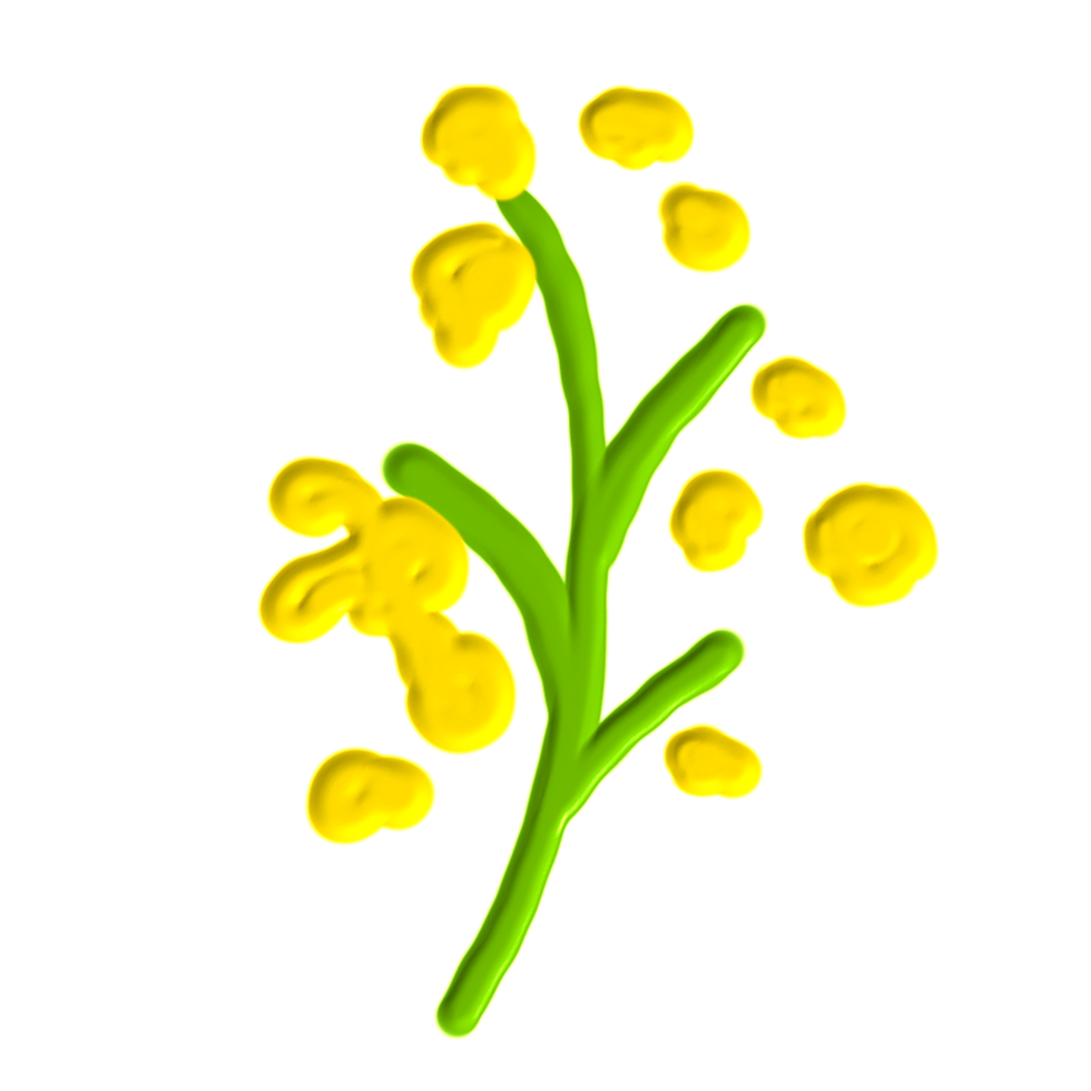 hand drawn painterly flower png