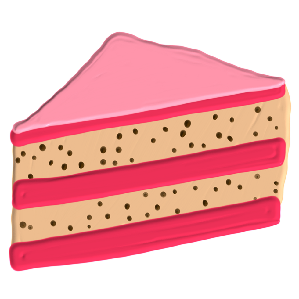 hand drawn cute cake png
