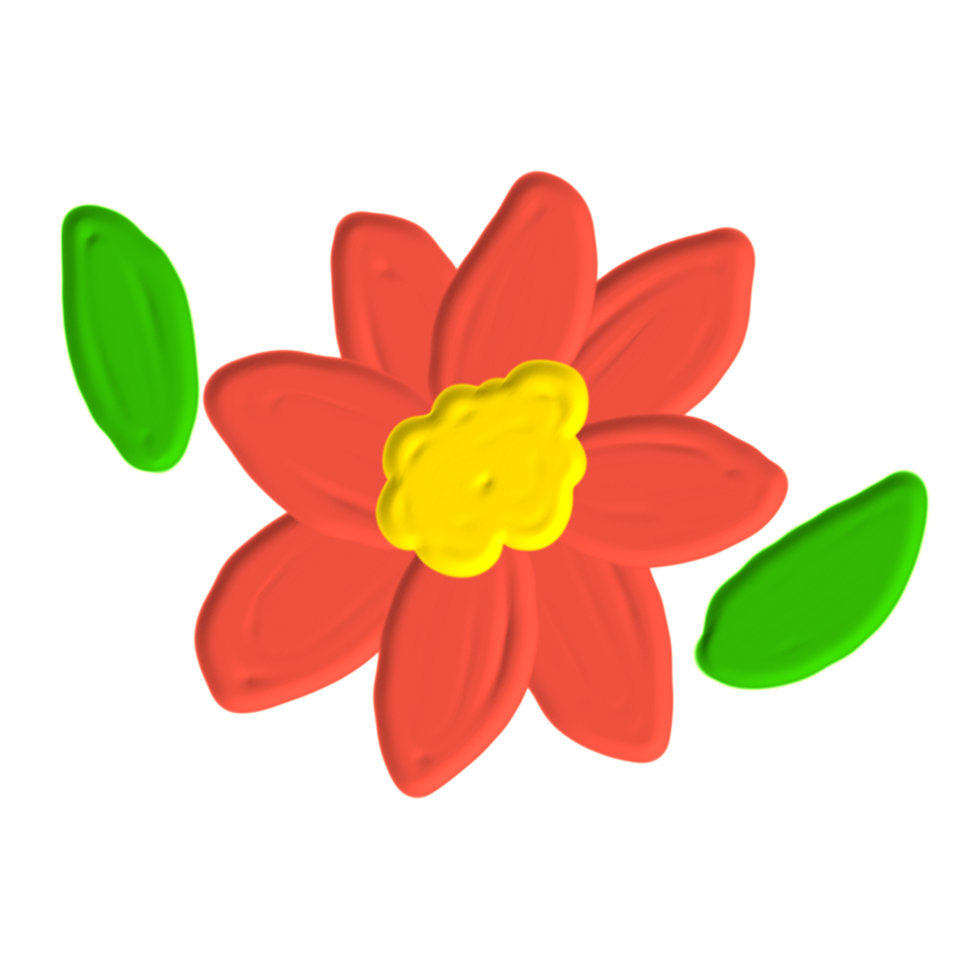 hand drawn painterly flower png