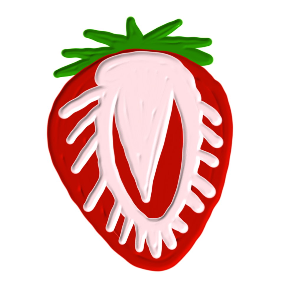 hand drawn cute fruits png