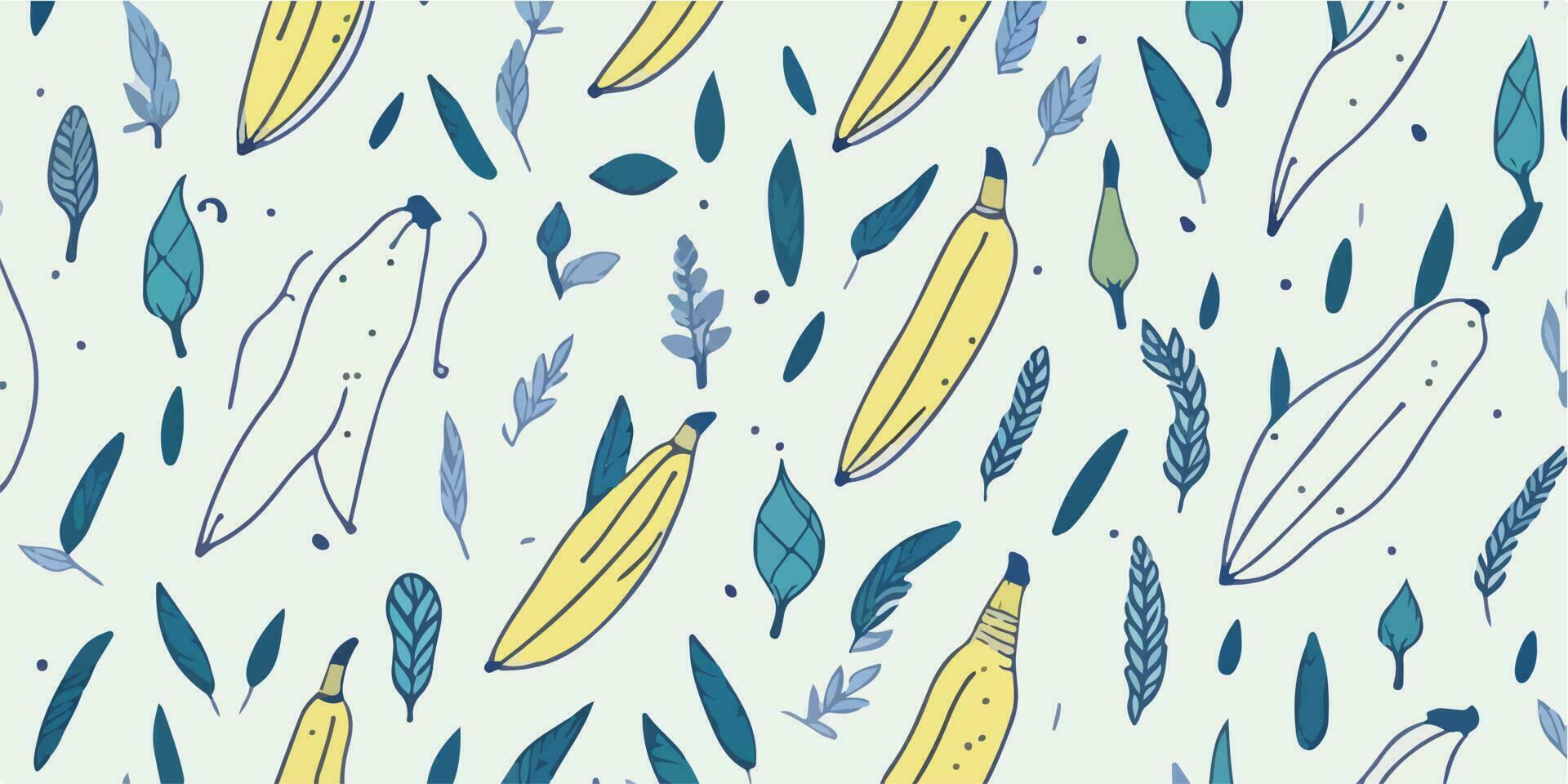 caprichoso día festivo, vector ilustración de plátano patrones para verano temas