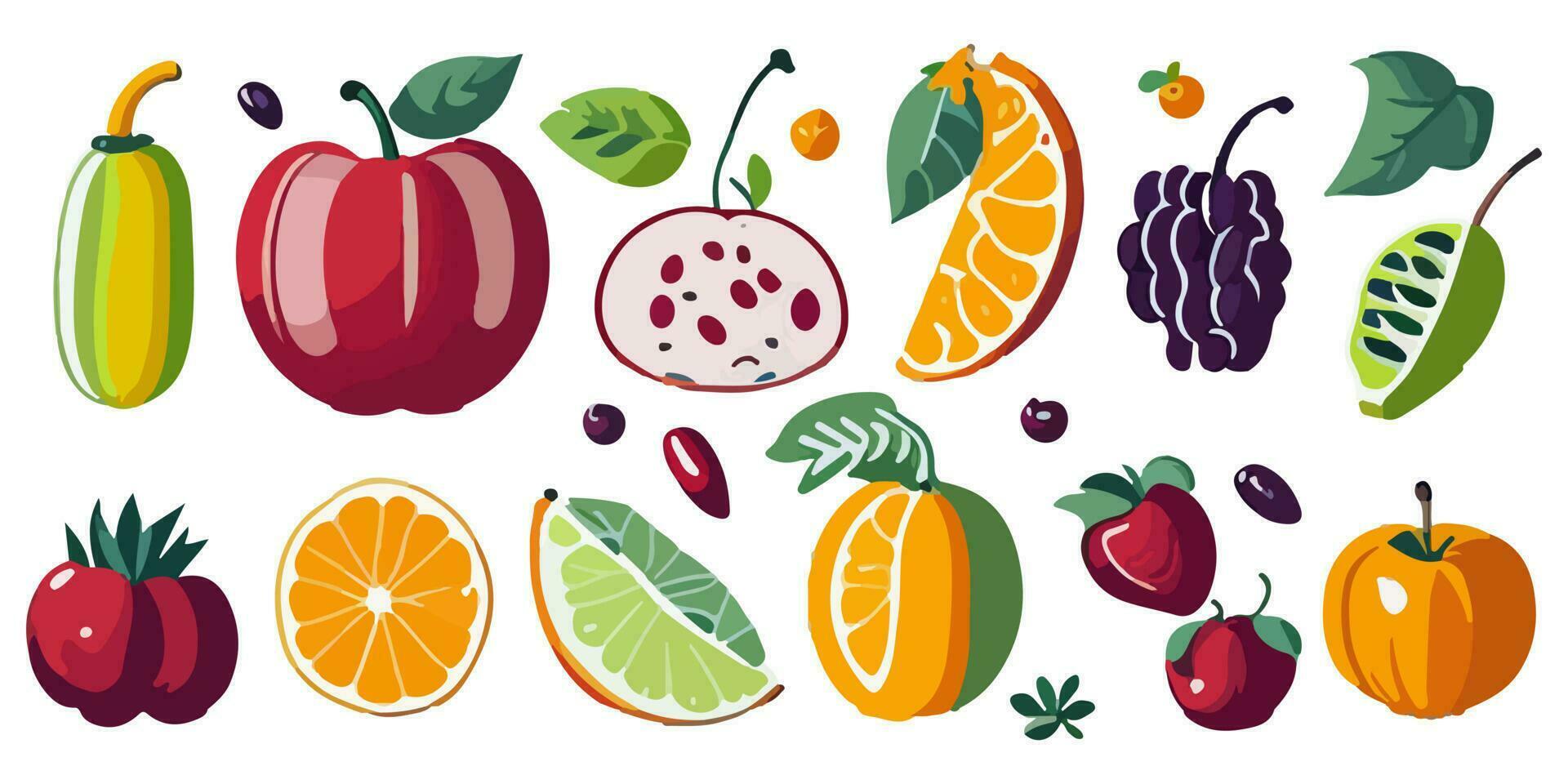 Creamy and Nutritious Fruit Illustrated in Artistic Vector Style