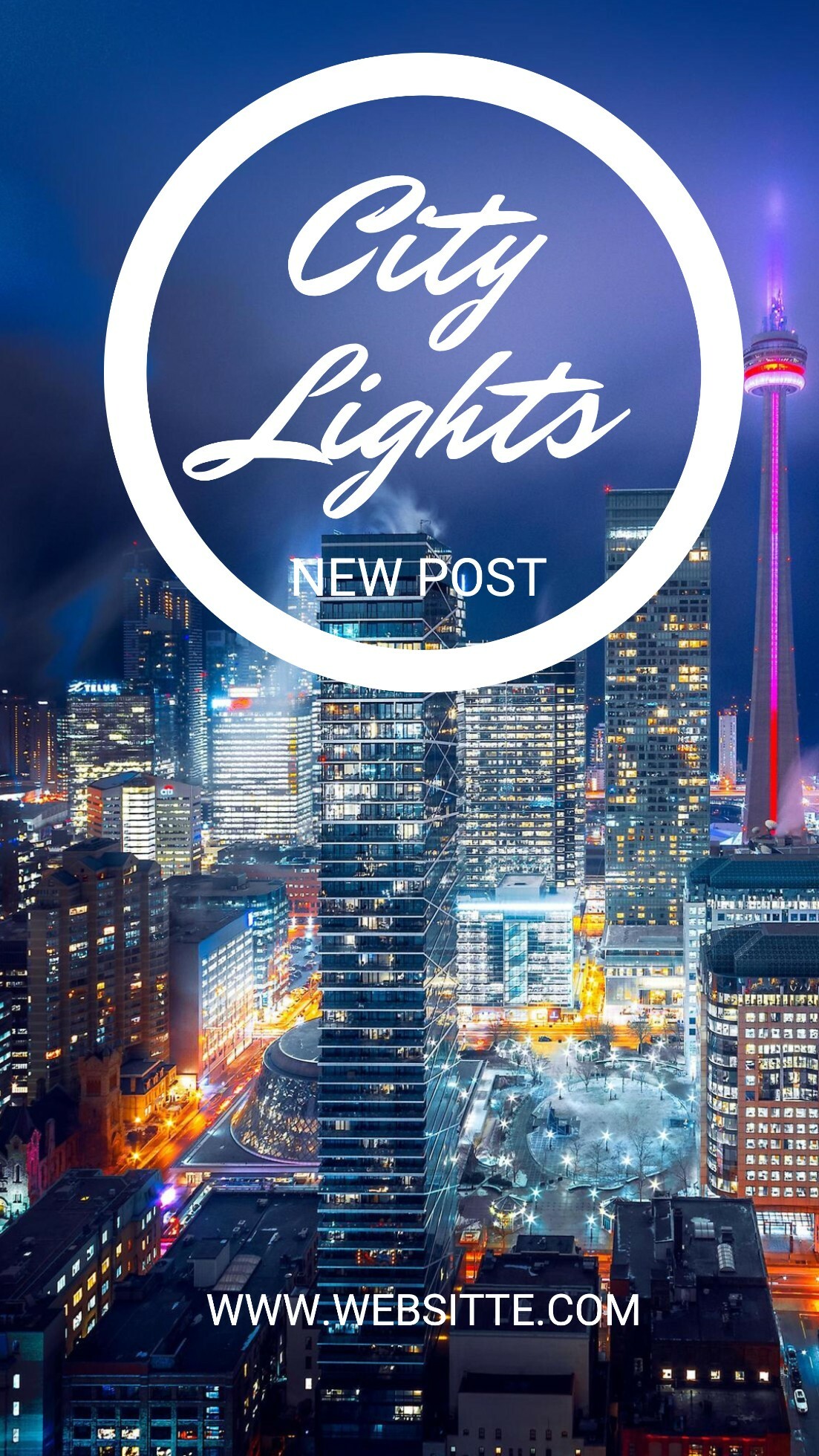 City Lights New Social Media Post Template