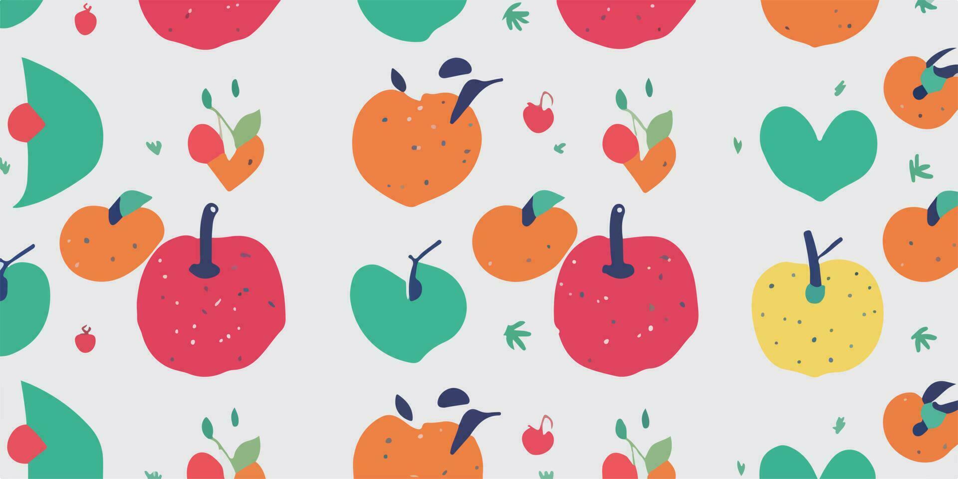 pulcro y moderno, plano manzana patrones en contemporáneo diseño vector